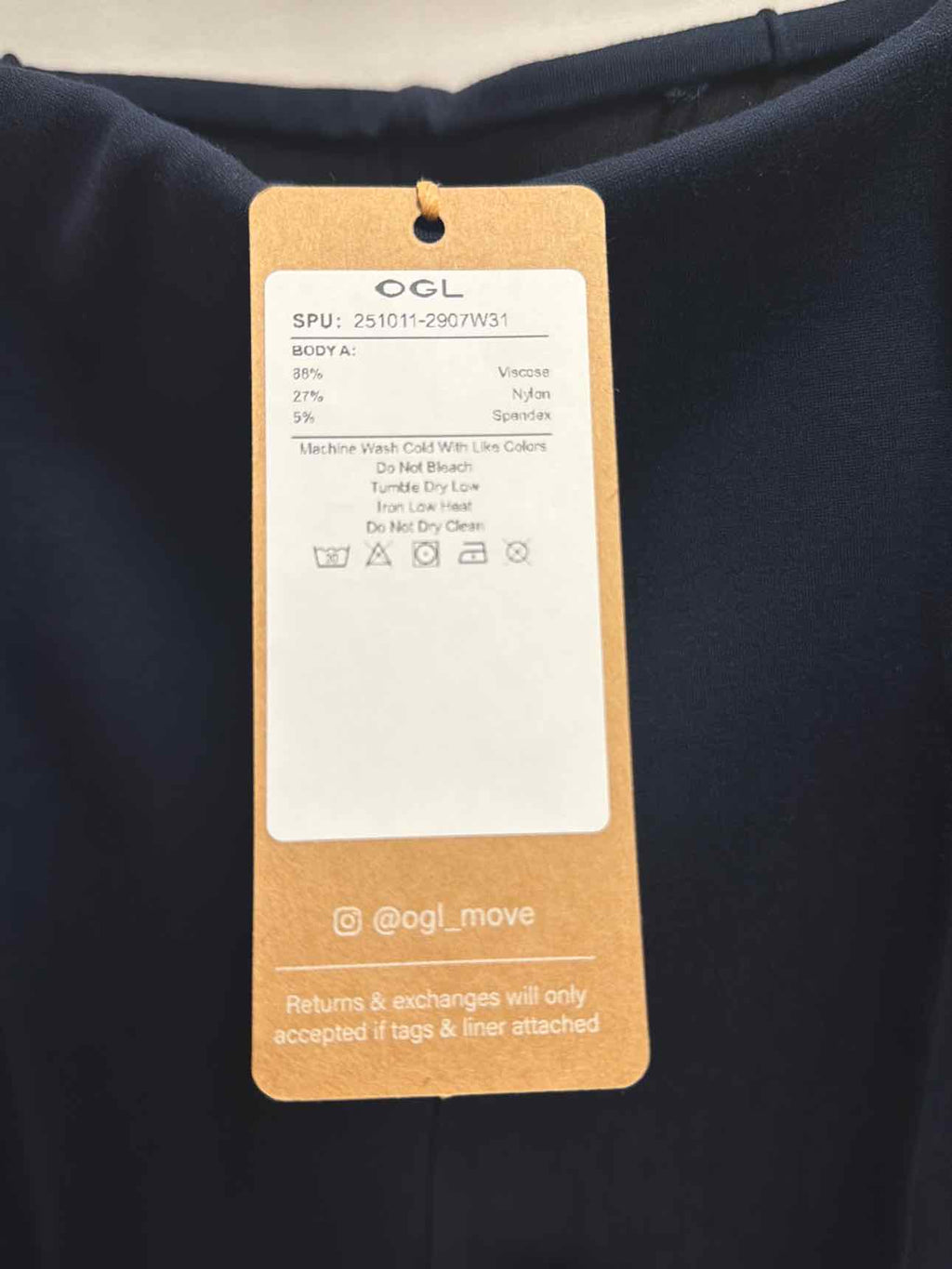 OGL Size M Navy Active Pant