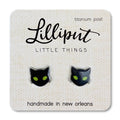 Spooky Black Cat Earrings // Witchy Halloween