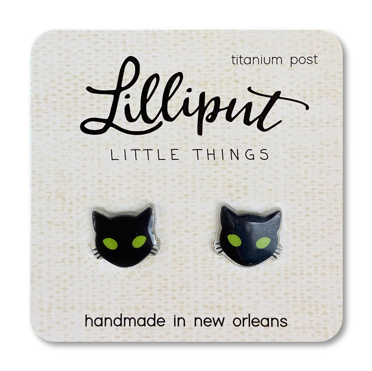 Spooky Black Cat Earrings // Witchy Halloween