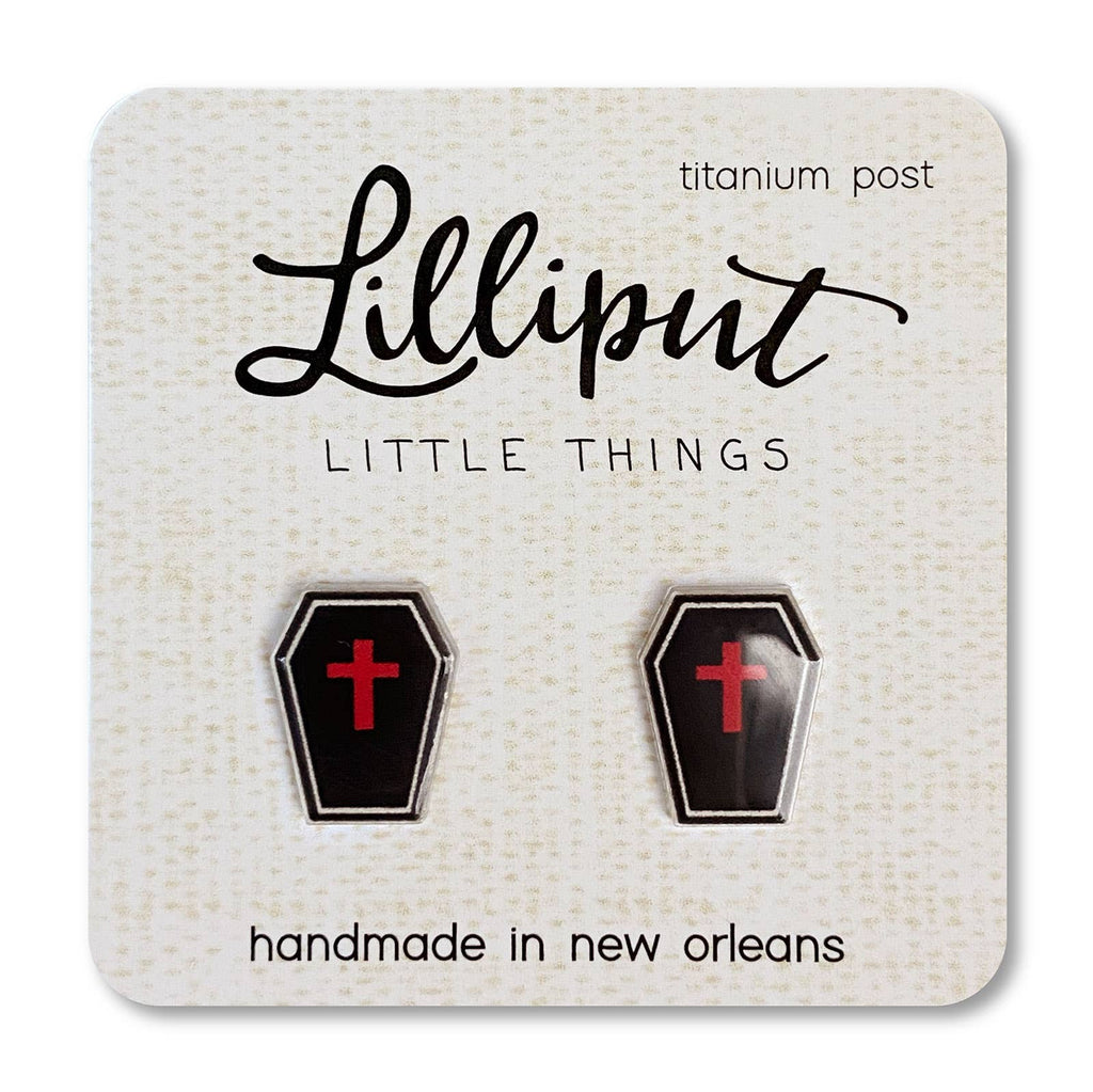 Spooky Coffin Earrings // Witchy Halloween