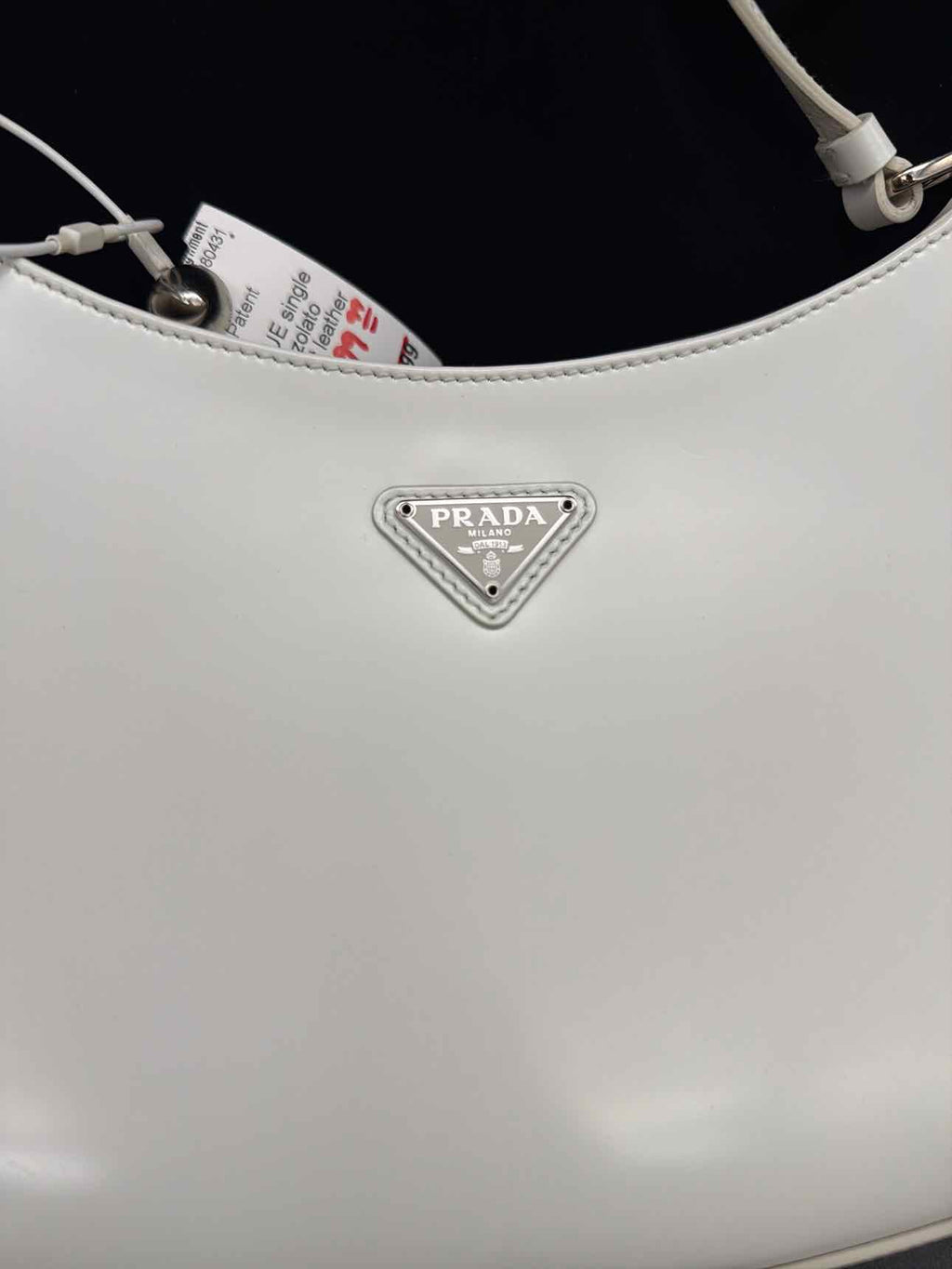 Prada Off White Patent Handbag