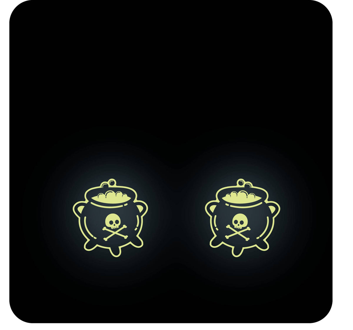 Cauldron Earrings - GLOW IN THE DARK / Halloween Earrings