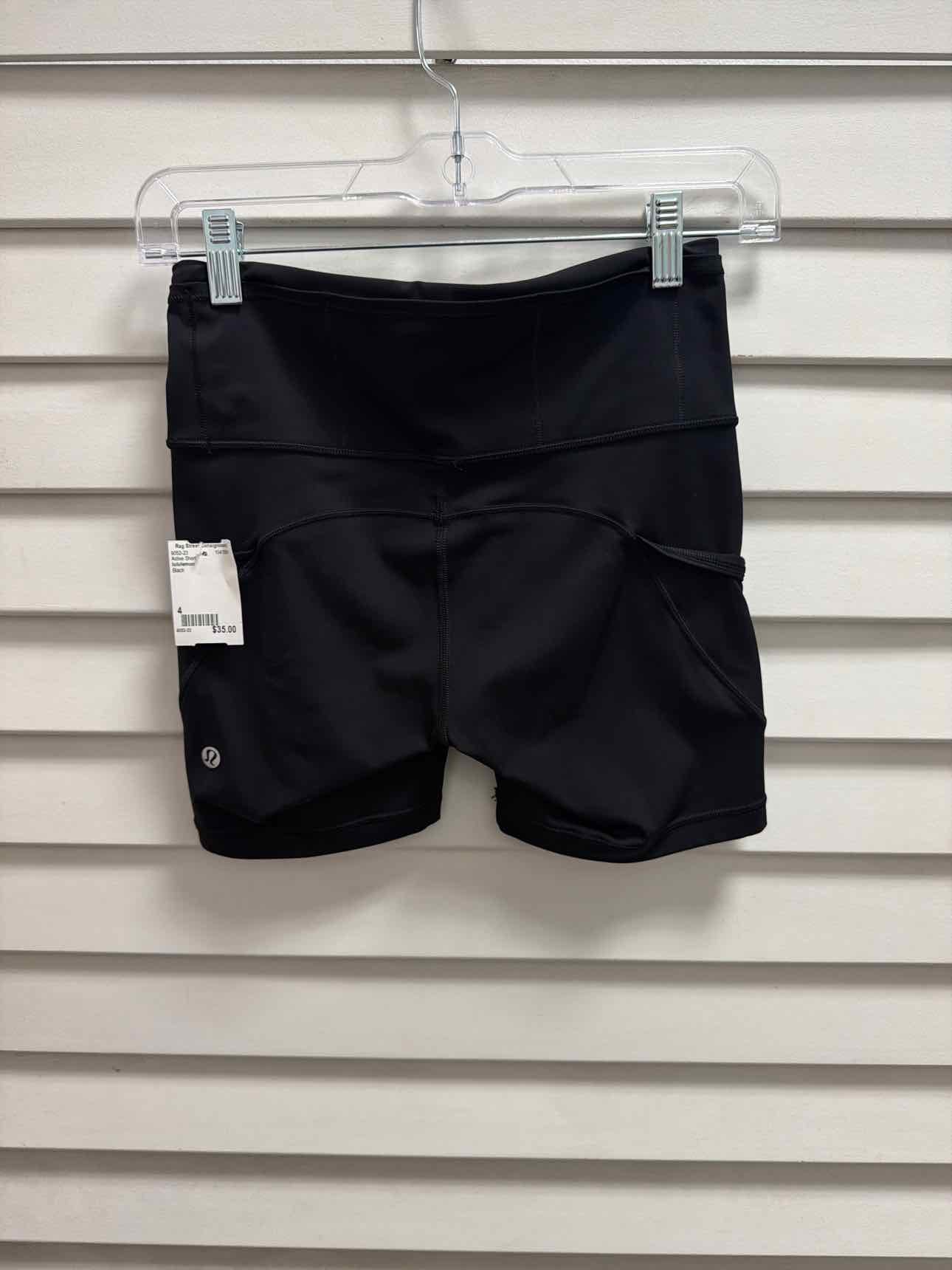 lululemon Size 4 Black Active Short