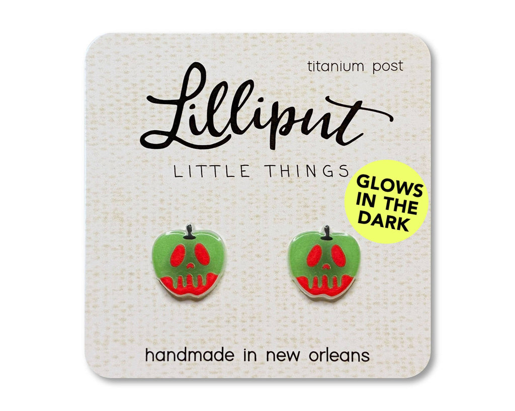 Poison Apple Earrings GLOW IN THE DARK