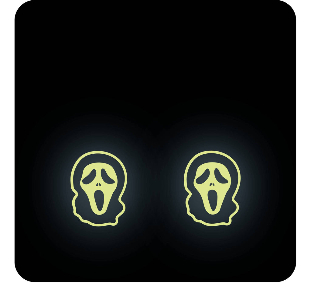 Scary Mask Earrings - GLOW IN THE DARK